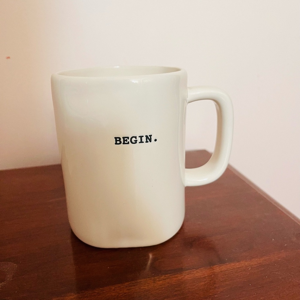 Rae Dunn "Begin" Mug